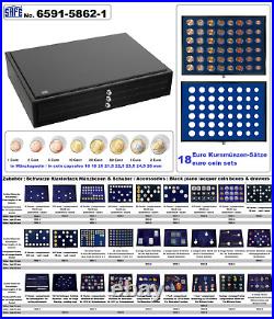 2 EURO in Coin Case 26 Black Piano 105x 32,5mm SAFE-6591-5869-1