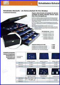 2 Euro Coin Capsules 26 Cabinet Case Black Piano 288x 34mm SAFE 6590-5946-1