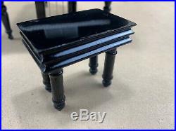 2 Pound Baby Grand Piano Music Box Black Miniature 8.5x6Rare Antique Old Case