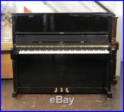 2004, Petrof upright piano with a black case and brass fittings. 3 year warranty