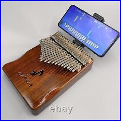 21 Keys Solid Kalimba with App Phone Holder Carrying Case Portable Thumb Piano M