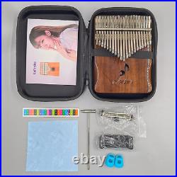 21 Keys Solid Kalimba with App Phone Holder Carrying Case Portable Thumb Piano M