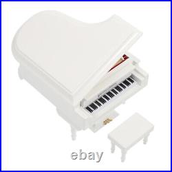 3 pcs Black Case Musical Boxes Dolls House Furniture Toy Piano Model