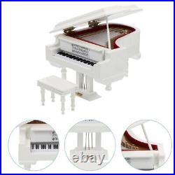 3 pcs Black Case Musical Boxes Dolls House Furniture Toy Piano Model