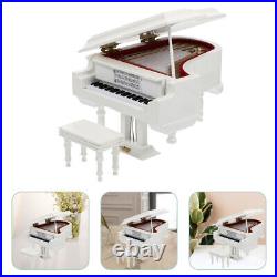 3 pcs Black Case Musical Boxes Piano Box Toy Piano Model