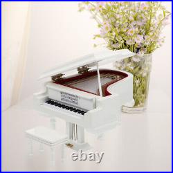 3 pcs Toy Piano Model Black Case Musical Boxes Piano Box Wooden Musical Box