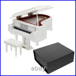 3 pcs Toy Piano Model Black Case Musical Boxes Piano Box Wooden Musical Box