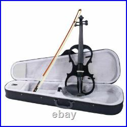 4/4 Electric Silent Violin Piano Lacquer Finishing + Rosin Case Headphone Line