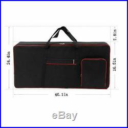 61 Key Keyboard Case Gig Bag Padded Portable Electric Keyboard Piano 600D Oxford