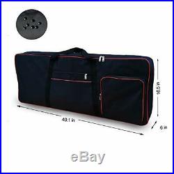 61 Key Keyboard Gig Bag Case, Portable Durable Keyboard Piano Waterproof Black