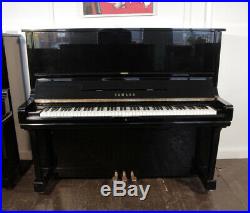 A 1980, Yamaha U3 upright piano with a black case. 3 year warranty
