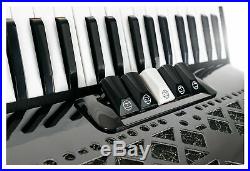 Accordion 72 Bass Buttons 34 Treble Keys Piano Concertina Case Straps Set Black