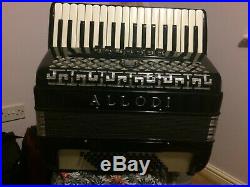Allodi (Fantini) Piano Accordion, button accordion, black, in case