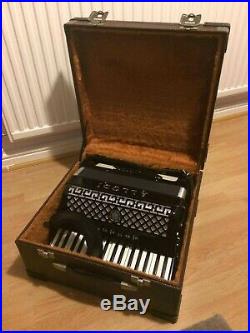 Allodi (Fantini) Piano Accordion, button accordion, black, in case
