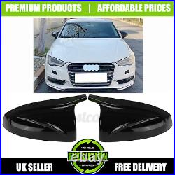 Audi A3 S3 RS3 2013-2019 PIANO Black Wing Mirror Caps Covers M Style