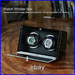 Automatic Mechanical Watch Winder Box PU Leather Wood Self-Winding Display Case