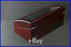 Automatic Watch Winder Ebony Quad Piano Wood Rotation Display Box 6+7 Case