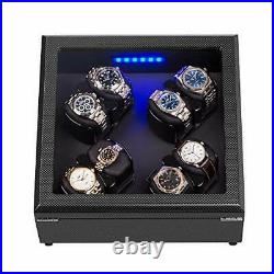Automatic Watch Winders for 8 Watches, Piano Finish Carbon Fiber Exterior Case