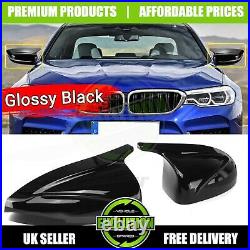 BMW 5 SERIES G30 2017+ Piano Black Wing Mirror Caps Covers M Style