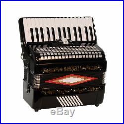 Baronelli 30 Key 48 Bass, 3 Switch Piano Accordion, With Staps, Case, Black