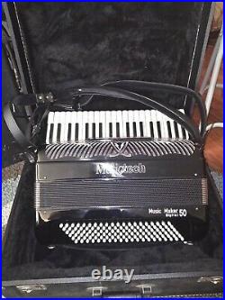 Beautiful Digital Accordion Musictech Music Maker 50 presets with case Piano Key