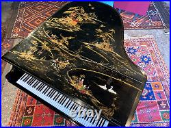 Beautiful Grand Piano by Spaethe, Germany in Chinoiserie painted art-case 1910