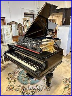 Bechstein Antique Grand Piano With Ornate Polished Black Case C. 1876