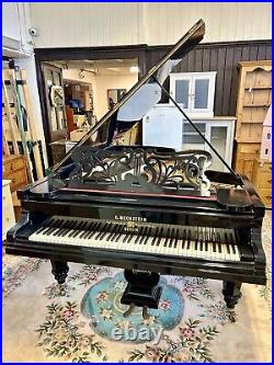 Bechstein Antique Grand Piano With Ornate Polished Black Case C. 1876
