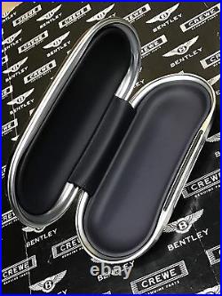 Bentley Sunglasses Case Spectacles Case Black Piano Wood Navy Blue Insert #AM1