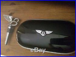 Bentley glasses case (piano black) + B wine bottle topper