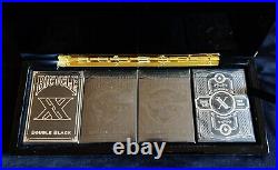 Bicycle Playing Cards Double Black (4 Deck Set + Luxury Piano Case) RARE