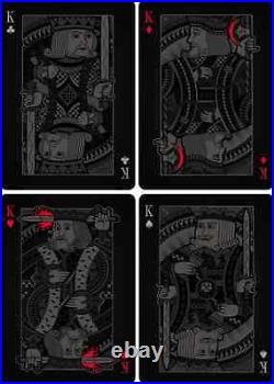 Bicycle Playing Cards Double Black (4 Deck Set + Luxury Piano Case) RARE