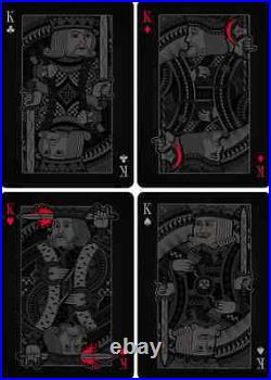Bicycle Playing Cards Double Black (4 Deck set+Luxury 4 Deck Piano Case) RARE
