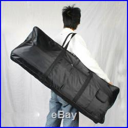 Black 61-key Keyboard Thick Padded Electric Piano Bag Double Shoulder Case UK