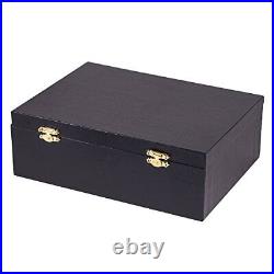 Black Baby Grand Piano Music Box with Bench and Black Case