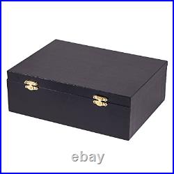 Black Baby Grand Piano Music Box with Bench and Black Case Plays Fur Elise
