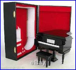 Black Grand Piano Jewelry Music Box+case+bench Candle In The Wind Py02bk-a