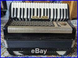 Black Scandalli Piano Accordion LMM 41 120 with MIDI, case included