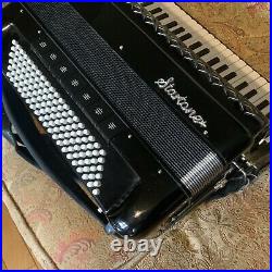 Black Startone Piano Accordion 120 IV Black Cased With Books