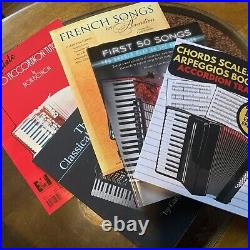 Black Startone Piano Accordion 120 IV Black Cased With Books