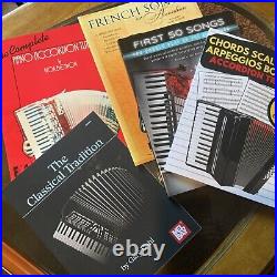 Black Startone Piano Accordion 120 IV Black Cased With Books