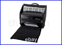 Black Startone Piano Accordion 120 IV Black Cased With Books