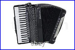 Black Startone Piano Accordion 120 IV Black Cased With Books