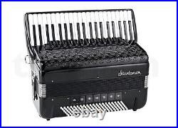 Black Startone Piano Accordion 120 IV Black Cased With Books