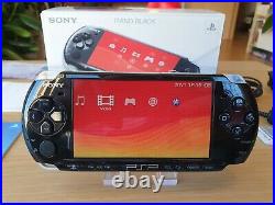 Boxed PSP 3000 bundle (genuine Sony charger, case, battery) 64GB card MINT (CFW)