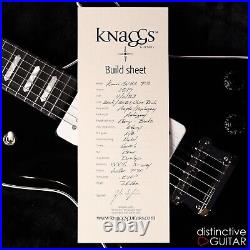 Brand New Knaggs Kenai Piano Black Electric Guitar Lollar P90s Ebony Board
