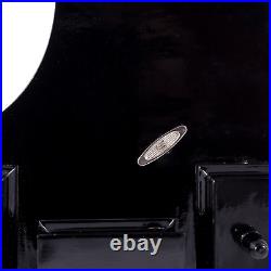 Broadway Gifts Black Baby Grand Piano Music Box with Bench and Black Case P