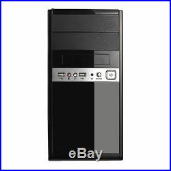 CIT 1016 Micro ATX 500W PSU Mid Tower Computer Case Piano Black/Silver