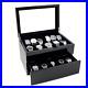Caddy-Bay-Collection-Piano-Glossy-Black-Wood-Watch-Case-Display-Storage-Box-with-01-fe
