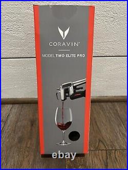 Coravin Model Two Elite Pro Wine System with 3 CO2's, Carry Case, Black. Open Box